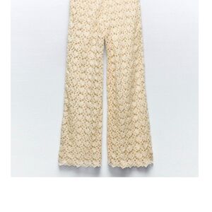 Zara lace crochet pants